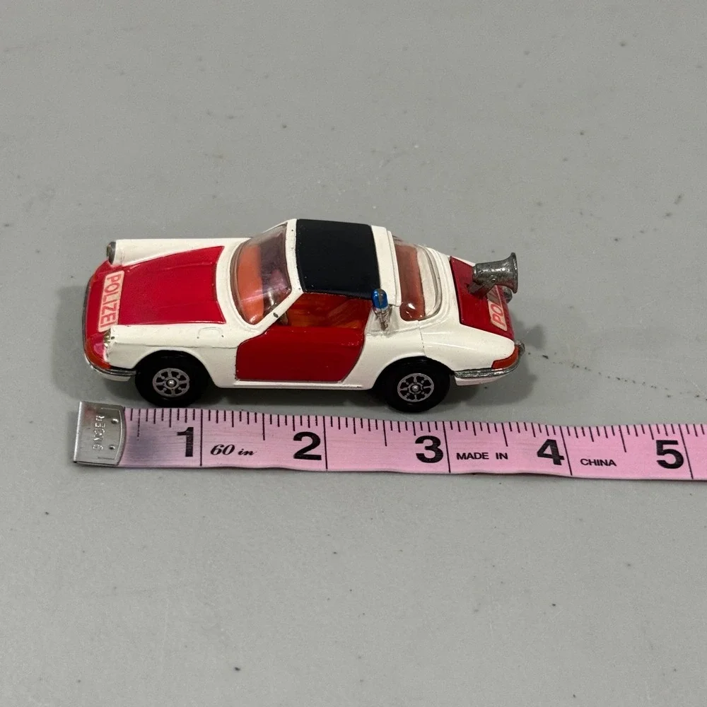 Vintage Corgi Toys Whizzwheels Porsche Targa 911S Polizei Police Car White Red